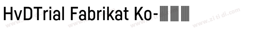 HvDTrial Fabrikat Ko字体转换